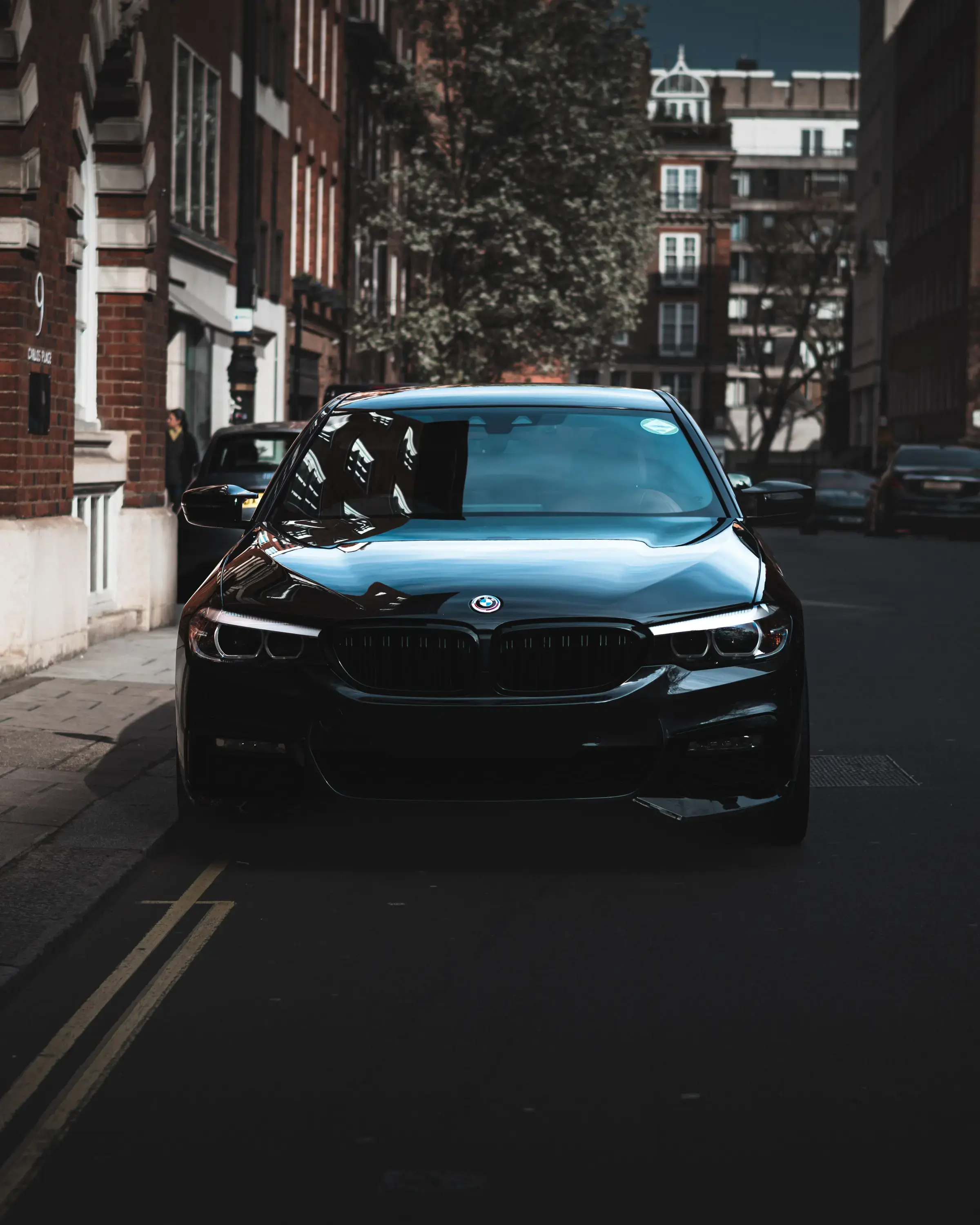 Private hire car on a London street