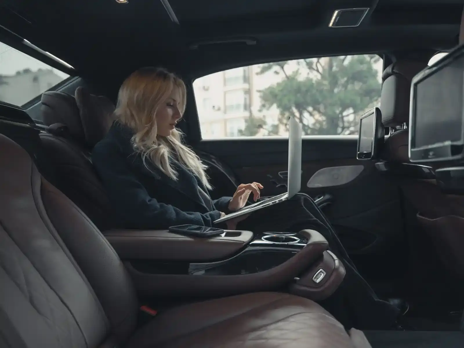 Luxury VIP chauffeur vehicle interior for premium London transfers